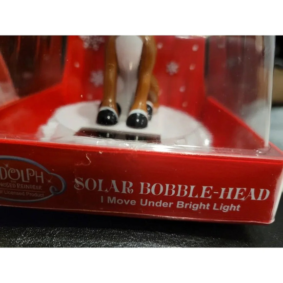Abominable Snowman Ruldolph The Grinch Solar Activated Bobble Heads - Brand New - Picture 5 of 6